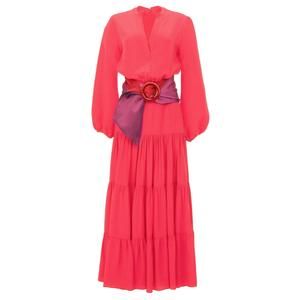 NEW SILVIA TCHERASSI women's sassari maxi dress in magenta